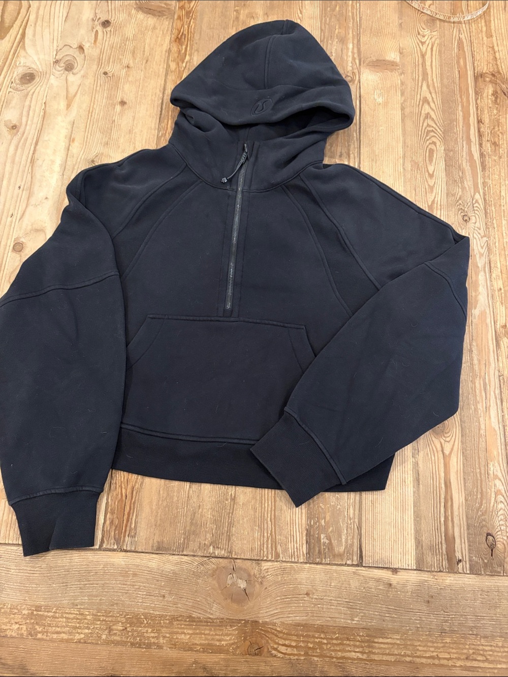 lululemon athletica Women's Black Half-Zip Scuba Hoodie